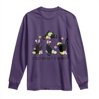 Funny Easter Black Cat Long Sleeve Shirt I Do What I Want