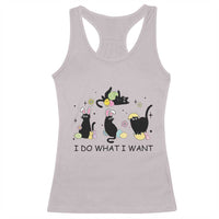 Funny Easter Black Cat Racerback Tank Top I Do What I Want