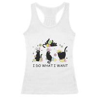 Funny Easter Black Cat Racerback Tank Top I Do What I Want