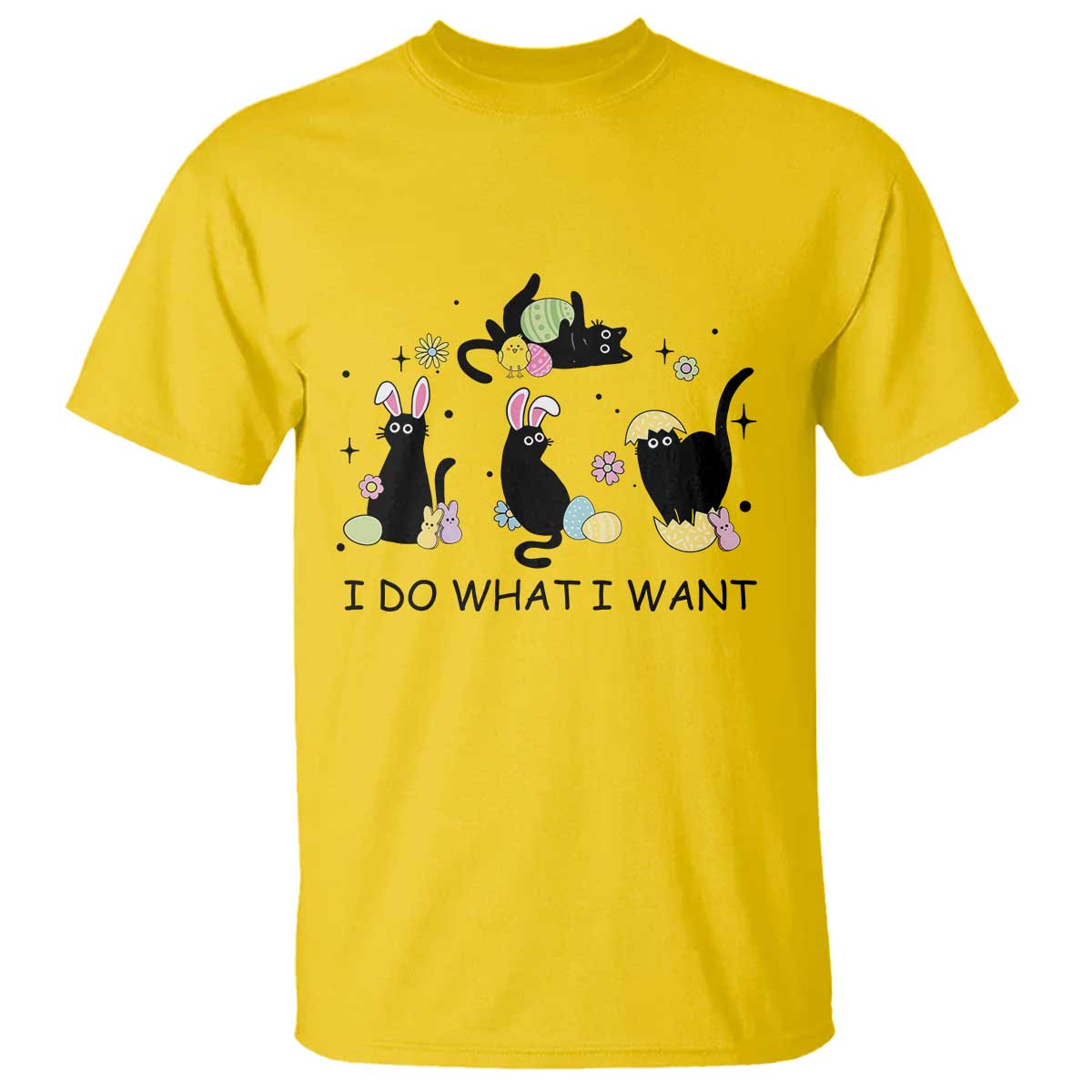 Funny Easter Black Cat T Shirt I Do What I Want