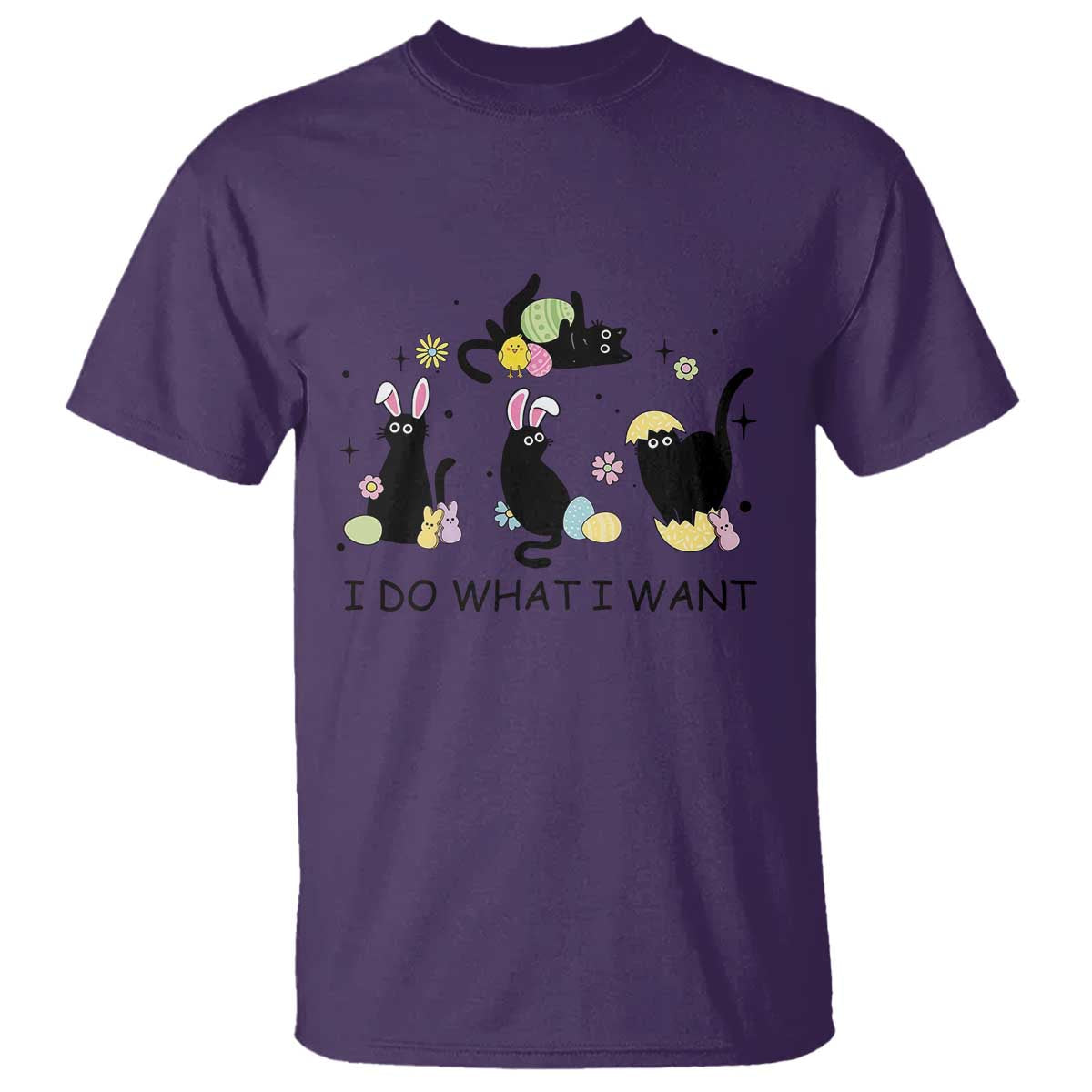 Funny Easter Black Cat T Shirt I Do What I Want