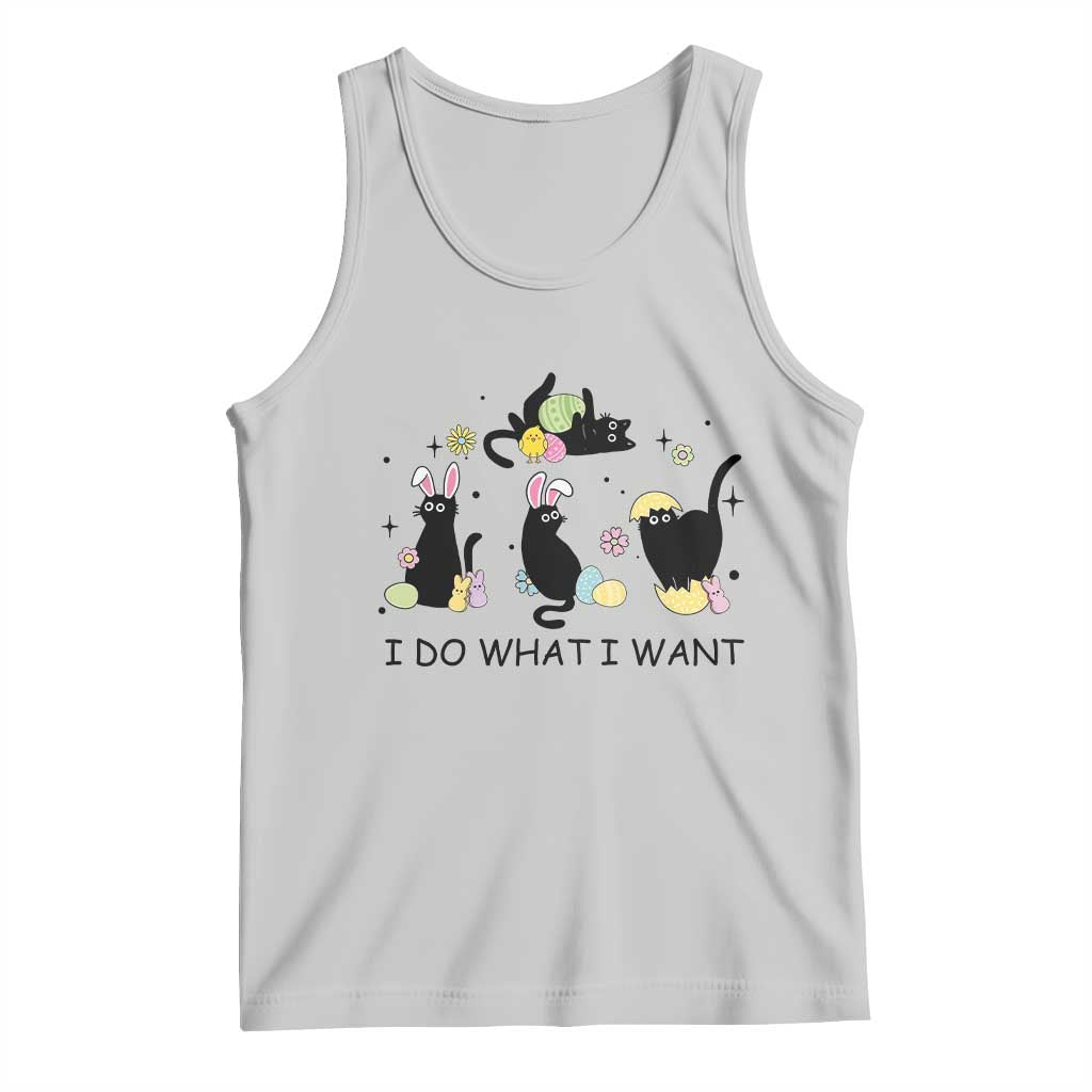 Funny Easter Black Cat Tank Top I Do What I Want