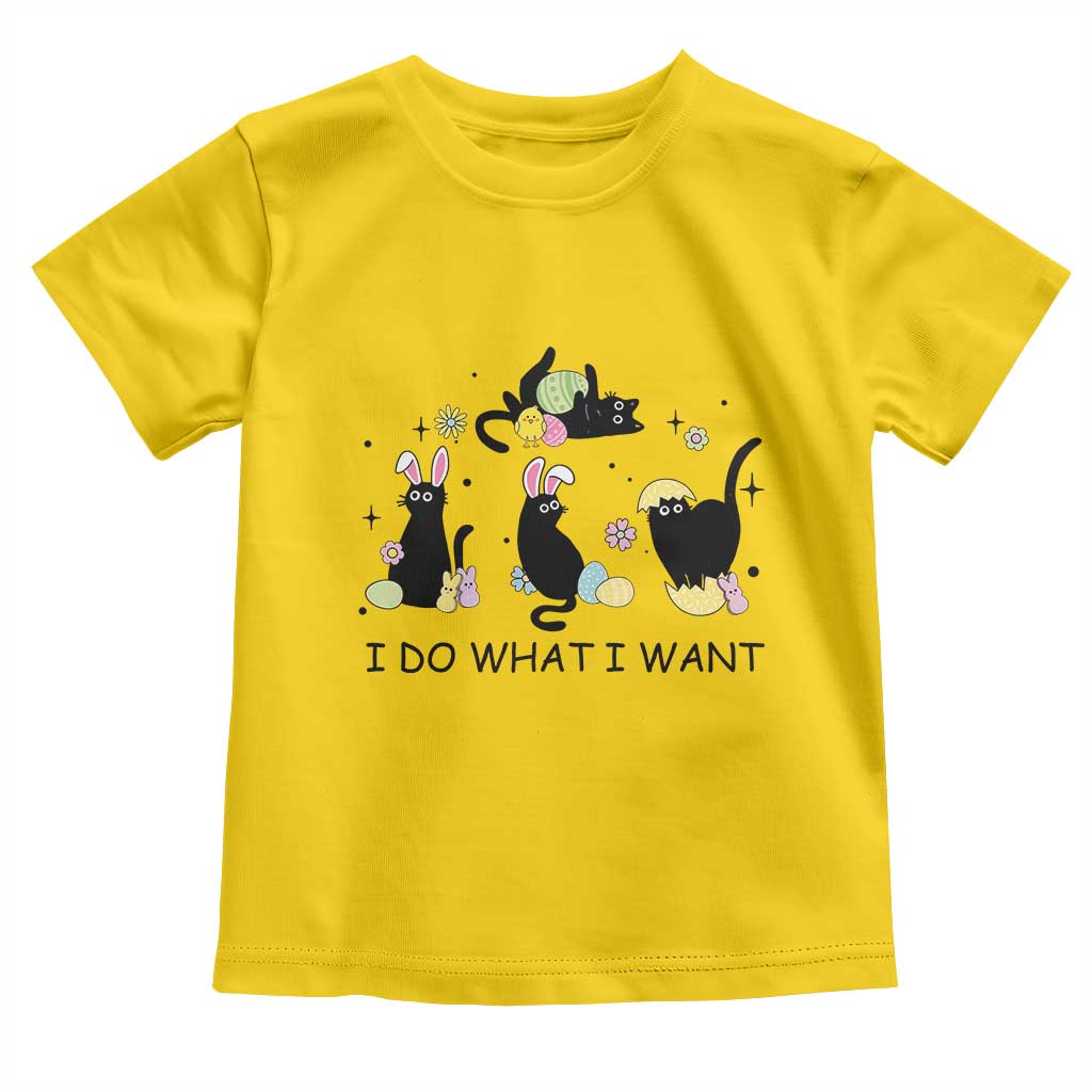 Funny Easter Black Cat Toddler T Shirt I Do What I Want