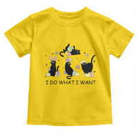 Funny Easter Black Cat Toddler T Shirt I Do What I Want