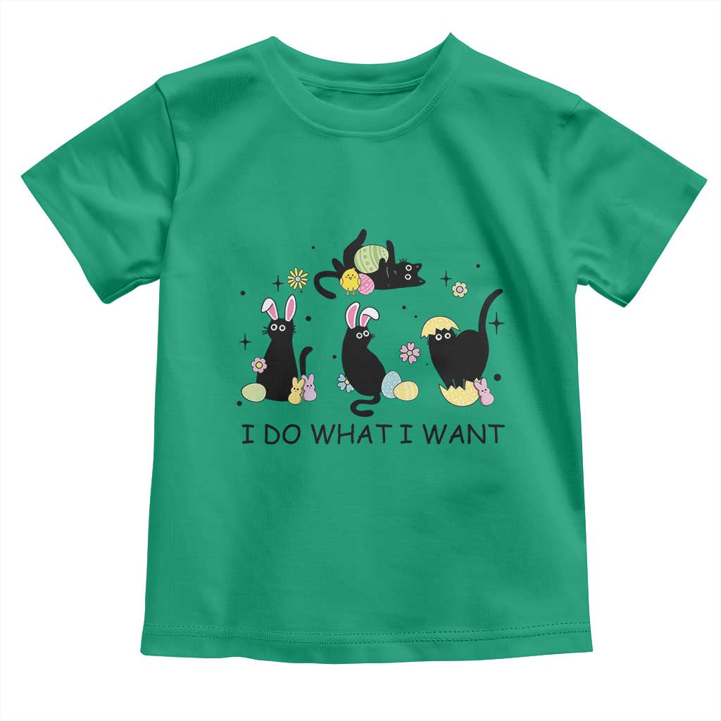 Funny Easter Black Cat Toddler T Shirt I Do What I Want