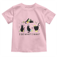 Funny Easter Black Cat Toddler T Shirt I Do What I Want