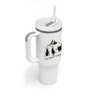Funny Easter Black Cat Tumbler With Handle I Do What I Want