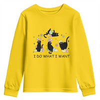 Funny Easter Black Cat Youth Sweatshirt I Do What I Want