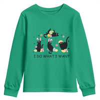 Funny Easter Black Cat Youth Sweatshirt I Do What I Want