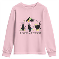 Funny Easter Black Cat Youth Sweatshirt I Do What I Want