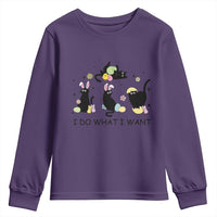 Funny Easter Black Cat Youth Sweatshirt I Do What I Want