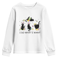 Funny Easter Black Cat Youth Sweatshirt I Do What I Want