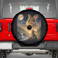 Easter Bunny Howling to the Moon Vintage Spare Tire Cover