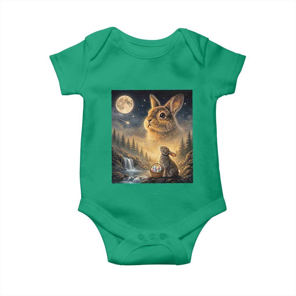 Easter Bunny Howling to the Moon Vintage Baby Onesie