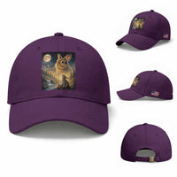 Easter Bunny Howling to the Moon Vintage Baseball Cap