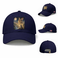 Easter Bunny Howling to the Moon Vintage Baseball Cap