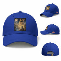 Easter Bunny Howling to the Moon Vintage Baseball Cap