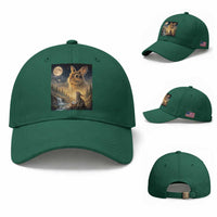 Easter Bunny Howling to the Moon Vintage Baseball Cap