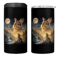 Easter Bunny Howling to the Moon Vintage 4 in 1 Can Cooler Tumbler