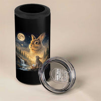 Easter Bunny Howling to the Moon Vintage 4 in 1 Can Cooler Tumbler
