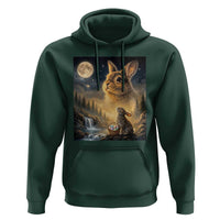 Easter Bunny Howling to the Moon Vintage Hoodie