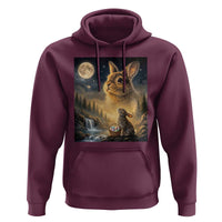 Easter Bunny Howling to the Moon Vintage Hoodie
