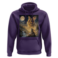 Easter Bunny Howling to the Moon Vintage Hoodie