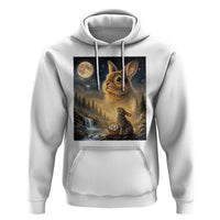 Easter Bunny Howling to the Moon Vintage Hoodie