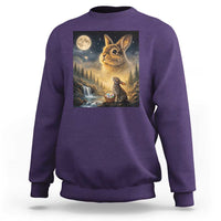 Easter Bunny Howling to the Moon Vintage Sweatshirt