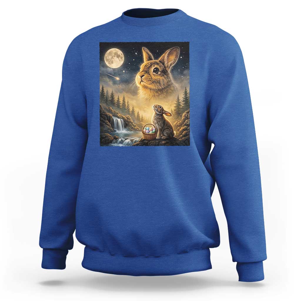 Easter Bunny Howling to the Moon Vintage Sweatshirt