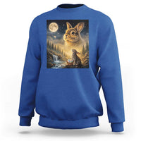 Easter Bunny Howling to the Moon Vintage Sweatshirt