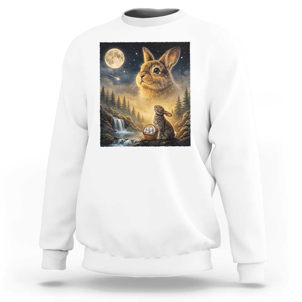 Easter Bunny Howling to the Moon Vintage Sweatshirt