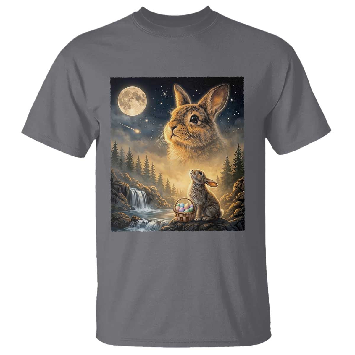 Easter Bunny Howling to the Moon Vintage T Shirt