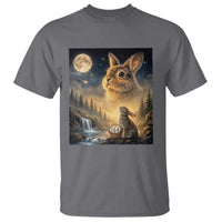 Easter Bunny Howling to the Moon Vintage T Shirt