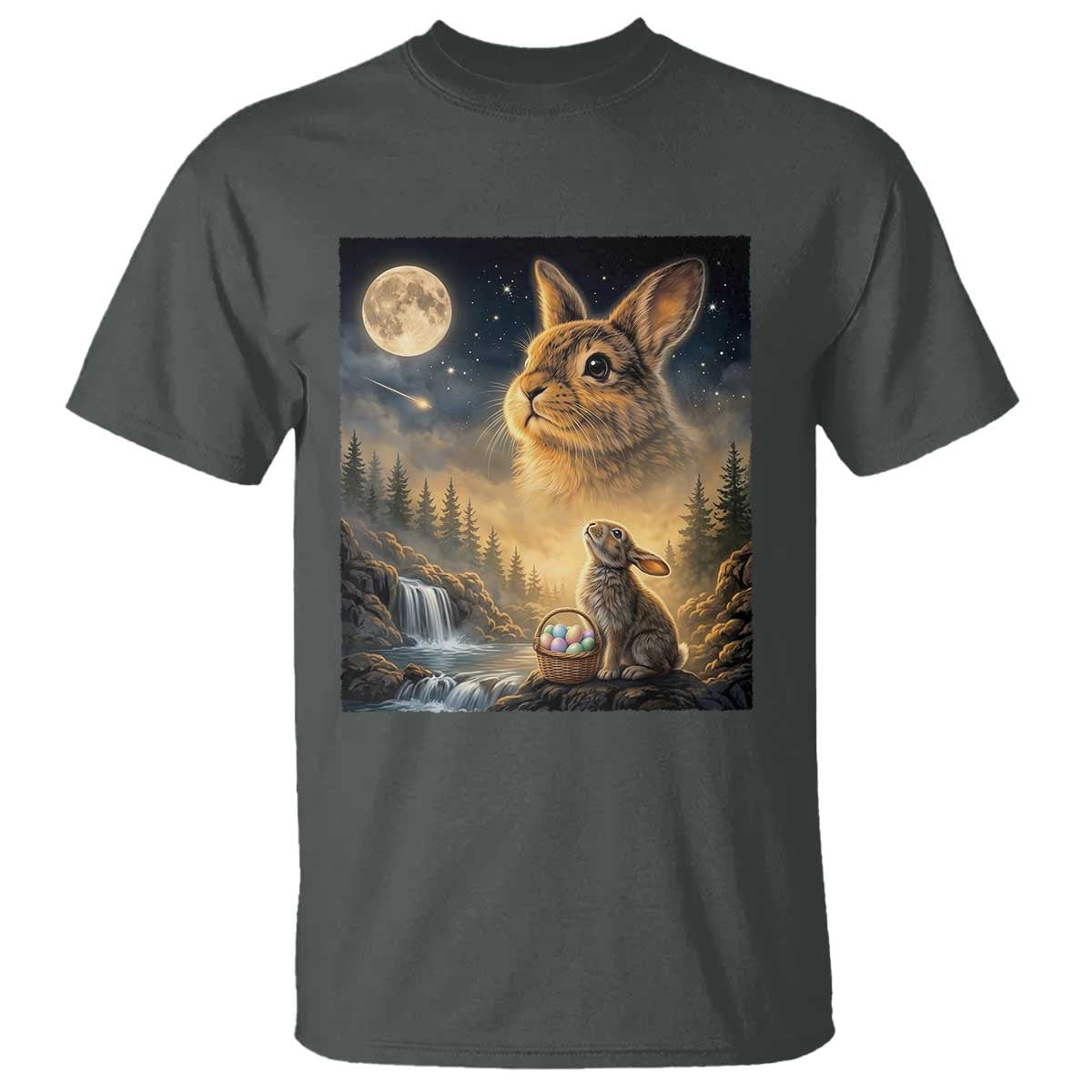 Easter Bunny Howling to the Moon Vintage T Shirt