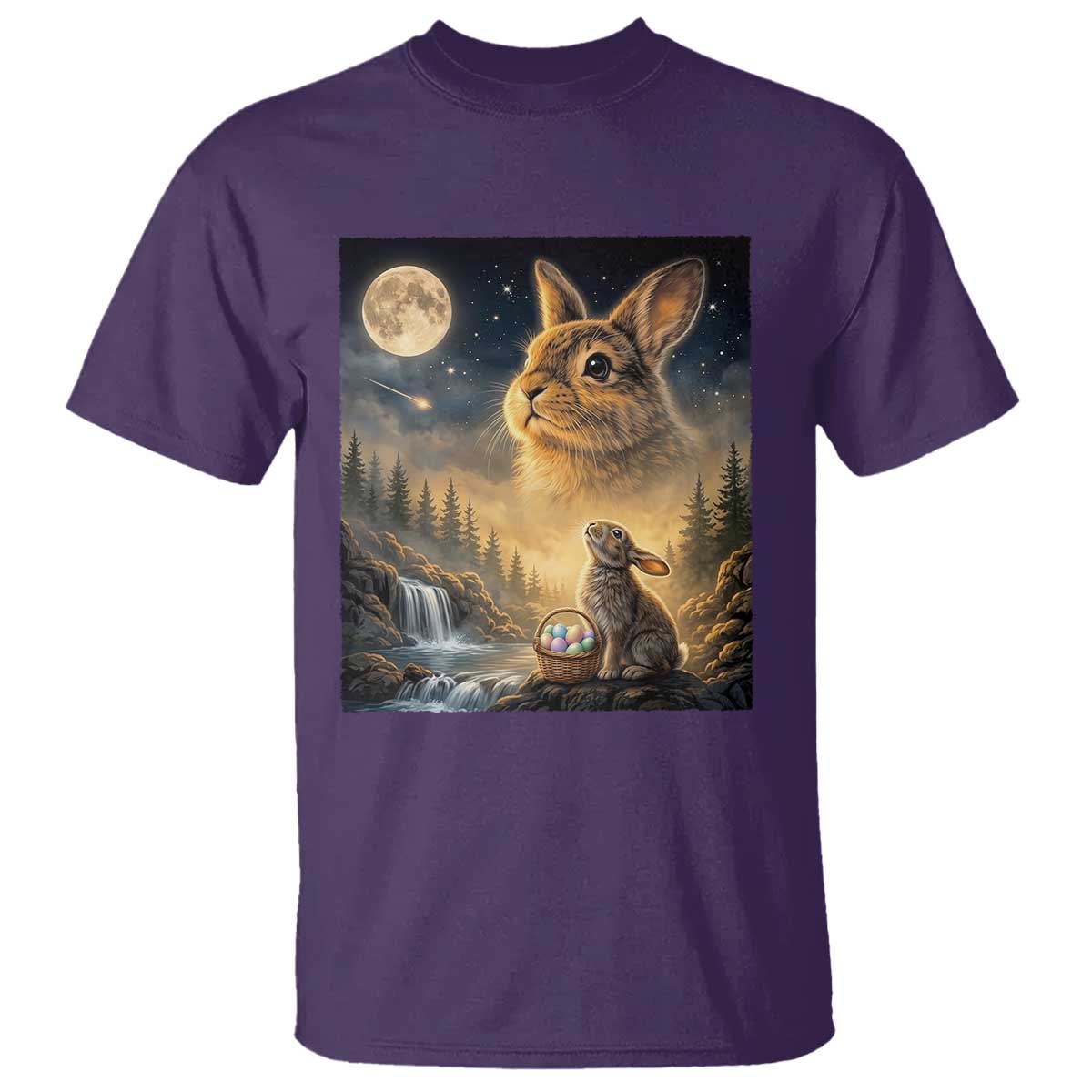 Easter Bunny Howling to the Moon Vintage T Shirt