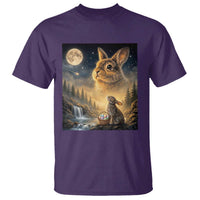 Easter Bunny Howling to the Moon Vintage T Shirt