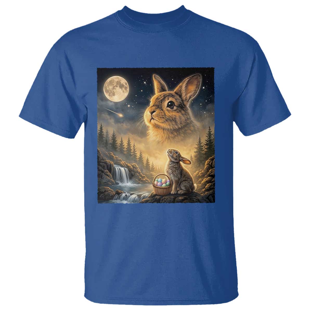 Easter Bunny Howling to the Moon Vintage T Shirt
