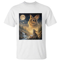 Easter Bunny Howling to the Moon Vintage T Shirt
