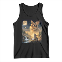 Easter Bunny Howling to the Moon Vintage Tank Top