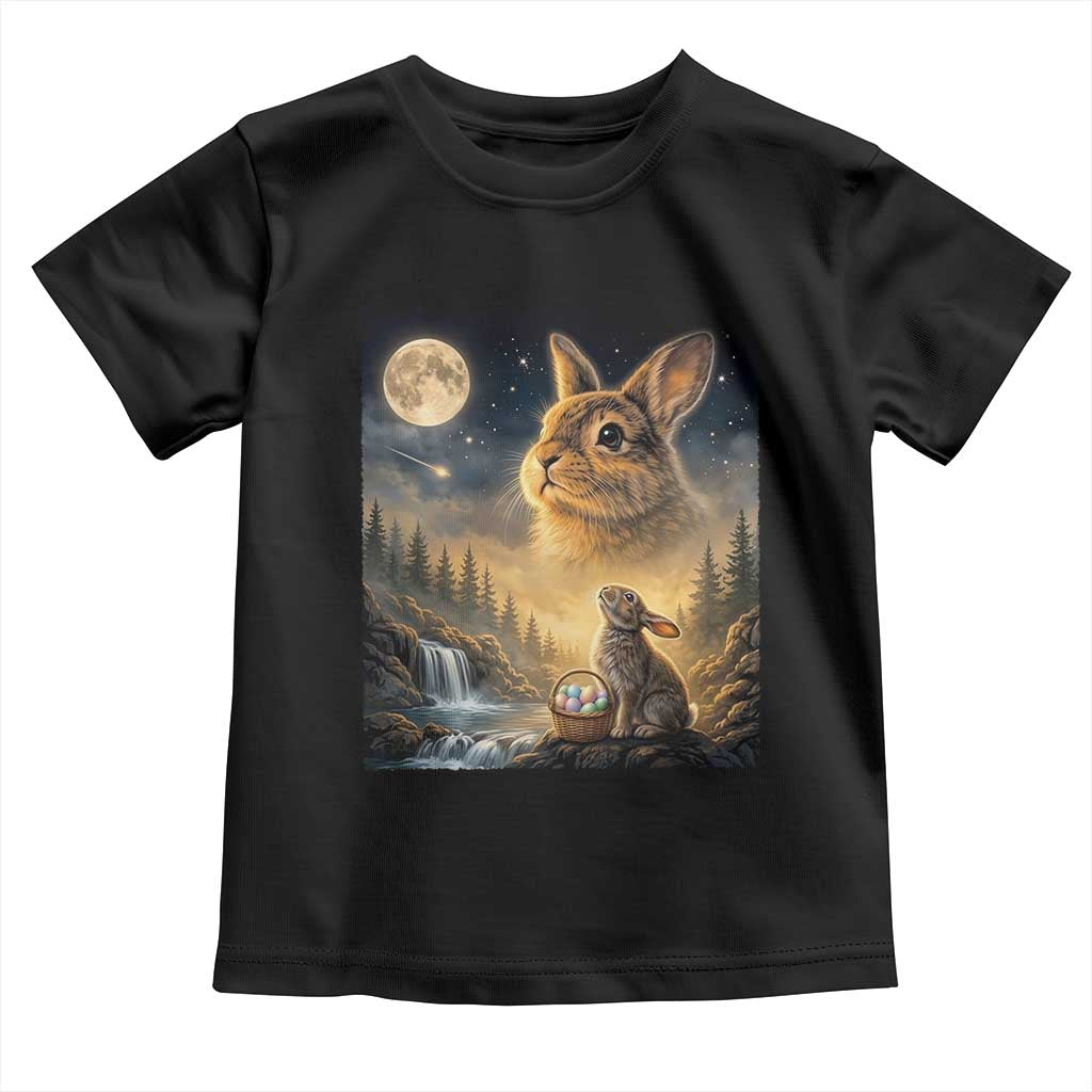Easter Bunny Howling to the Moon Vintage Toddler T Shirt
