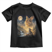 Easter Bunny Howling to the Moon Vintage Toddler T Shirt