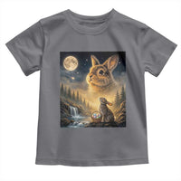 Easter Bunny Howling to the Moon Vintage Toddler T Shirt