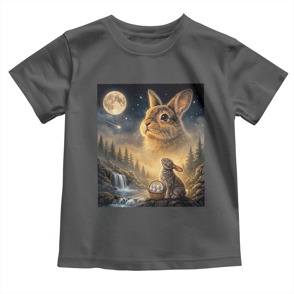 Easter Bunny Howling to the Moon Vintage Toddler T Shirt