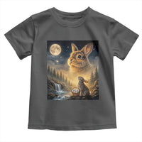 Easter Bunny Howling to the Moon Vintage Toddler T Shirt