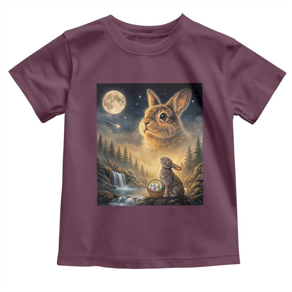 Easter Bunny Howling to the Moon Vintage Toddler T Shirt