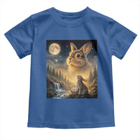 Easter Bunny Howling to the Moon Vintage Toddler T Shirt