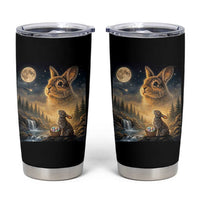 Easter Bunny Howling to the Moon Vintage Tumbler Cup