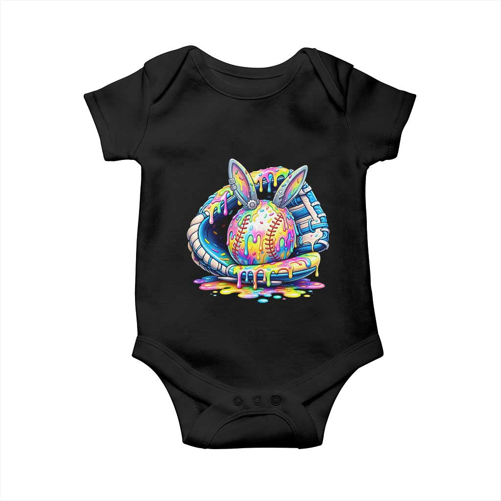 Baseball Easter Baby Onesie Drip Ice Cream Sprinkles Baseball Glove