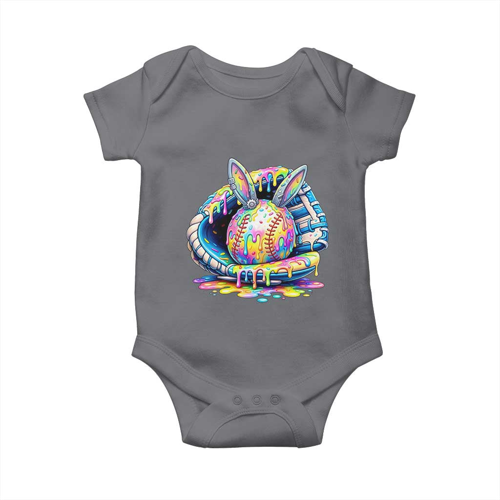 Baseball Easter Baby Onesie Drip Ice Cream Sprinkles Baseball Glove